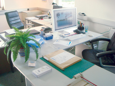 Einer unserer Arbeitsplätze im Satzstudio