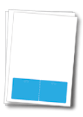 Farbig vorbedruckte Messebadges im Papier integriert = DK-STOFO-CARD006